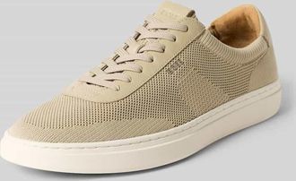 HUGO BOSS Low Top Sneaker mit Echtleder-Besatz Modell KIERAN in Beige, Gr&ouml;&szlig;e 40