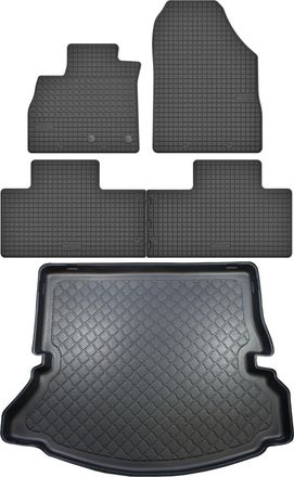 OEM Renault Grand Scenic Iv Minivan Desde Diciembre De 2016. Juego De Alfombrillas De Goma Para Coche Y Alfombrilla Para Maletero