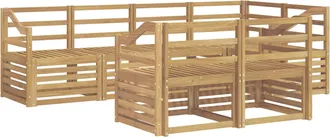 vidaXL Conjunto De Sof&aacute;s De Exterior 7 Uds. Blanco Vidaxl