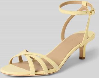 Lauren Ralph Lauren Sandaletten aus echtem Leder Modell KENDYL in Hellgelb, Gr&ouml;&szlig;e 37,5
