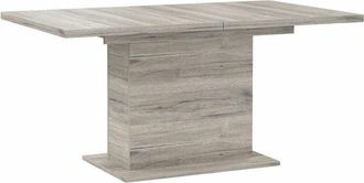 Home Heavenly Mesa comedor extensible theo, estilo moderno con pata central. Medida 160-200 cm ancho. Color: Roble Arena - Home Heavenly