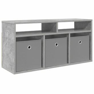 vidaXL Mueble Bajo Con Caj&oacute;n Gris Concreto 87 X 27,5 X 43 Cm Vidaxl