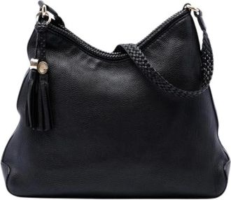 Gucci Pre-owned Marrakech Schoudertas - Dames - Vintage Schoudertas - Zwart - ONE Size - Leer - Vintage