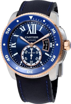 Cartier Pre-owned Cartier Calibre De Cartier Diver Blue Dial Mens Watch W2CA0008