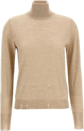 Golden Goose Dilara Turtleneck Sweater - Dames - Coltruien - Beige - S - Wol - Truien & Vesten