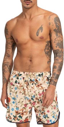 Agua Bendita Liam Swim Trunks in Beige Multi at Nordstrom, Size 30