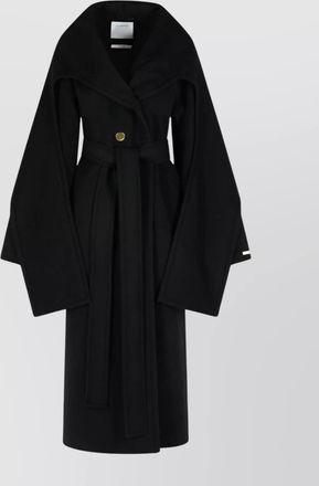 Sportmax virgin wool coat scarf collar