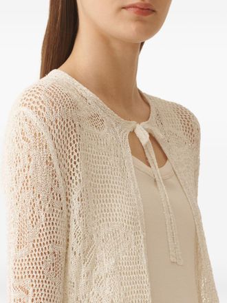Fabiana Filippi Crochet Knit Cardigan - Cream