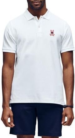 Psycho Bunny Mischief Classic Fit Piqu&eacute; Polo in White at Nordstrom Rack, Size 2(Xxs)