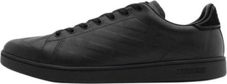 Burberry 26 Embossed Check Leather Set Sneakers Black 81193121