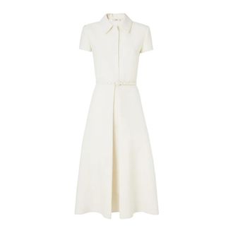 Fendi Kleedjes, Dames, Wit, S, Wol, Jurk van wol en zijde