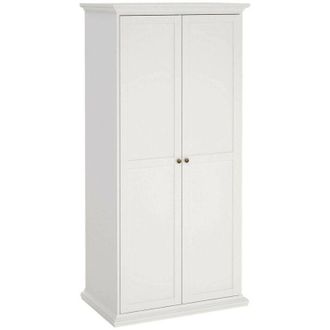 Dmora Armario 2 Puertas Juliette, Muebles De Dormitorio, Vestidor, Armario De Ropa, 96x61 H201 Cm, Blanco - Dmora