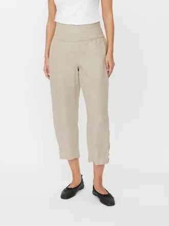 Masai Mapenna Cropped Linen Trousers in Natural at Nordstrom, Size Xx-Large