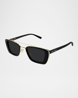 Saint Laurent 50mm Rectangular Sunglasses