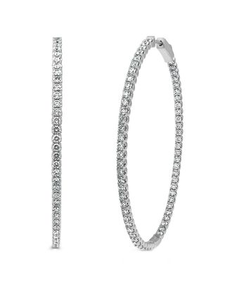 Sabrina Designs 14K 4.09 Ct. Tw. Diamond Inside Out Flexible Hoops