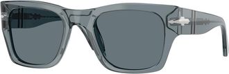 Persol PO3384S Polarized 12273R Mens Sunglasses Blue Size 52