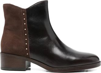 Geox Camexia ankle boots - women - Leather/Rubber/Polyurethane/Fabric - 37 - Brown