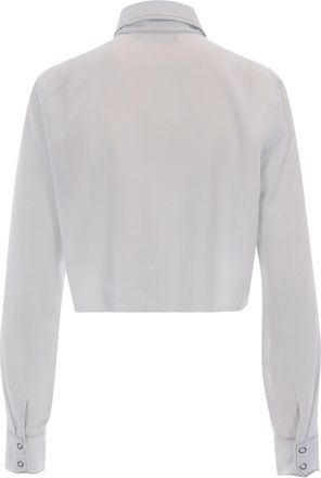 Patrizia Pepe Womens Blouse Tencel White Shirt