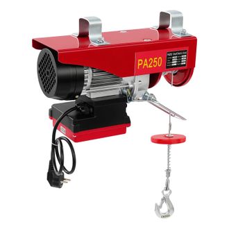 OEM Cabrestante El&eacute;ctrico, Capacidad De Elevaci&oacute;n De 250 Kg, Control Remoto Inal&aacute;mbrico, Color Rojo