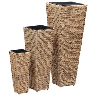 Berkfield Home Garden Raised Beds 3 pcs Water Hyacinth Brown