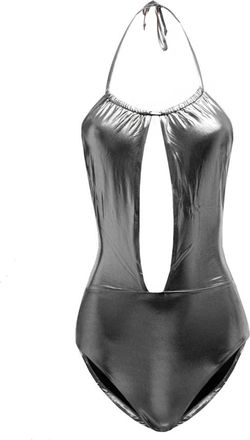 Emporio Armani Zilveren Badpak - Dames - Badpakken - Grijs - S - Badmode