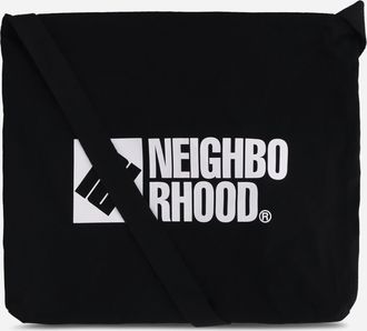 Neighborhood Logo Shoulder Bag Black