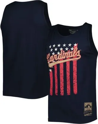 Mitchell & Ness Mens Mitchell & Ness Navy St. Louis Cardinals Cooperstown Collection Stars and Stripes Tank Top at Nordstrom, Size Small