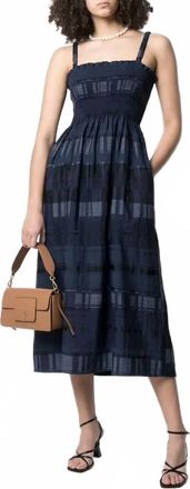 Baum Und Pferdgarten Aprela Smocked Dress In Navy