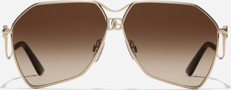Dolce & Gabbana Dg Filo Sunglasses - Woman New Arrivals Brown Onesize