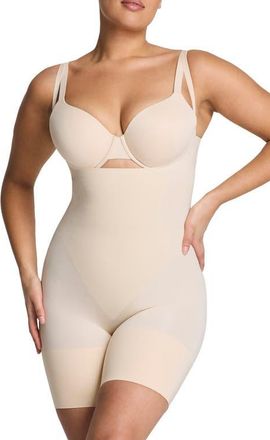 Spanx SPANXsculpt GoFigure Open Bust Shaper Bodysuit in Toasted Coconut at Nordstrom, Size X-Small