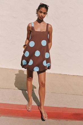 Maeve Poplin Bubble Mini Dress