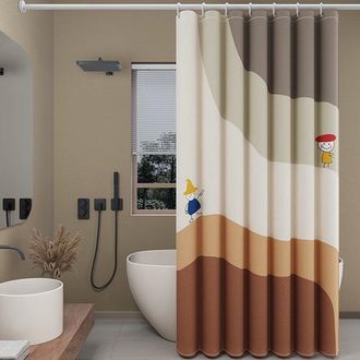 OEM Cortina De Ducha Para Ba&ntilde;o, Cortinas Impermeables Y Resistentes Al Moho, Cortina Divisoria Para Inodoro