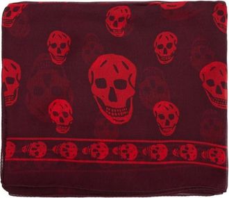 Alexander McQueen Alexander McQueen, Silky Scarves, female, Red, Size: ONE SIZE Classic Skull Foulard