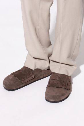 Jacquemus Leather Slides Les Mules, Mens, Brown