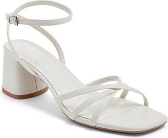 BP. Isabelle Heel Ankle Strap Sandal in Ivory Vanilla at Nordstrom, Size 9.5