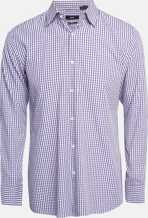 HUGO BOSS Boss By Hugo Boss Purple Gingham Check Cotton Sharp Fit Shirt