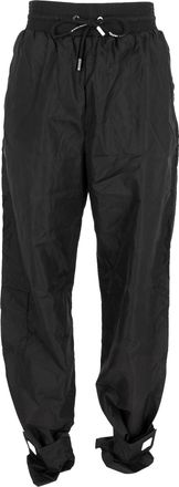 Off-white Ankle Strap Drawstring Track Pants in Black Polyamide