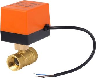 OEM Vanne &Agrave; Bille &Eacute;lectrique - Laiton - 220 V Ac - 2 Voies 3 Fils - G3/4 - Dn20 - Pour Climatisation Chauffage Contr&ocirc;le Eau - Unit&eacute;