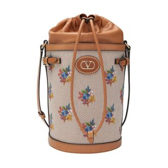 Valentino Garavani Bucket Bags, female, Multicolor, Size: ONE SIZE Rockstud Drawstring Bucket Bag