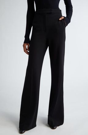 Max Mara Norcia Flare Leg Pants in Black at Nordstrom, Size 12