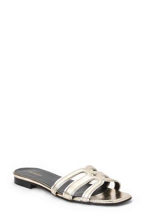 Bruno Magli Flore Slide Sandal in Platino/Silver at Nordstrom, Size 10.5