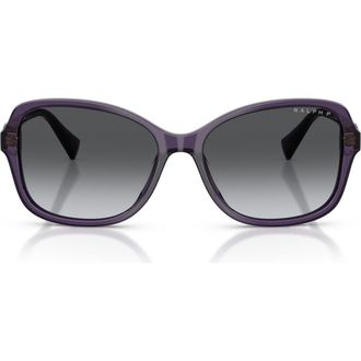 Ralph Lauren RA5351U 57mm Polarized Square Sunglasses in Blu Transparent/grey Polar at Nordstrom