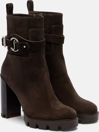 Christian Louboutin Dianouchette 100 suede ankle boots