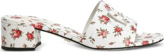 Dolce & Gabbana Floral Cutout Mules - Dames - Muiltjes - Veelkleurig - 37 EU - Leer - Schoenen