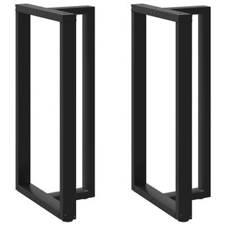 Berkfield Home Bar Table Legs T-Shaped&not;2 pcs Black 60x35x(110-111) cm Steel