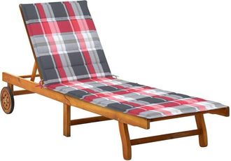 vidaXL Vidaxl - Tumbona De Jard&iacute;n Con Coj&iacute;n Madera Maciza De Acacia