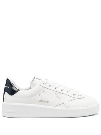 Golden Goose White Purestar Leather Sneakers
