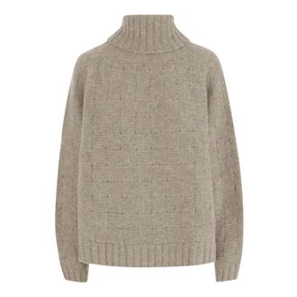 Allude Truien & Vesten, Dames, Beige, M, Coltruien