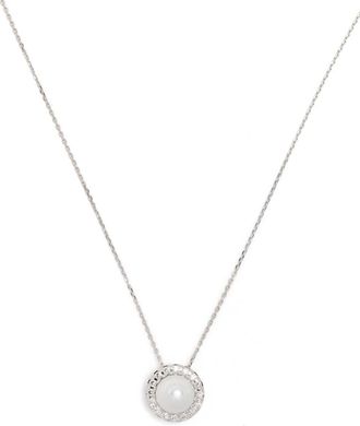Tasaki 18kt white gold Akoya diamond necklace - unisex - Diamond/18kt White Gold/Akoya Pearl - One Size - Silver