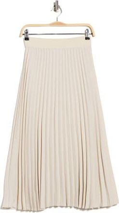 Nordstrom Pleated Midi Skirt in Beige Rainy Day at Nordstrom Rack, Size X-Large